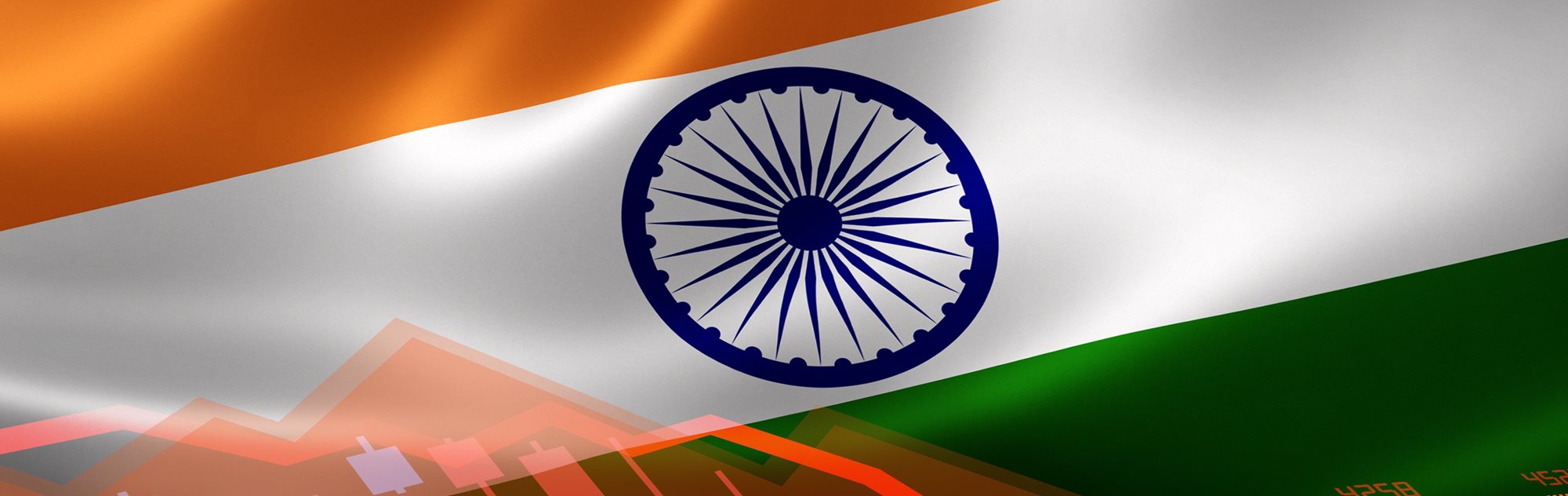 Close-up of a India flag