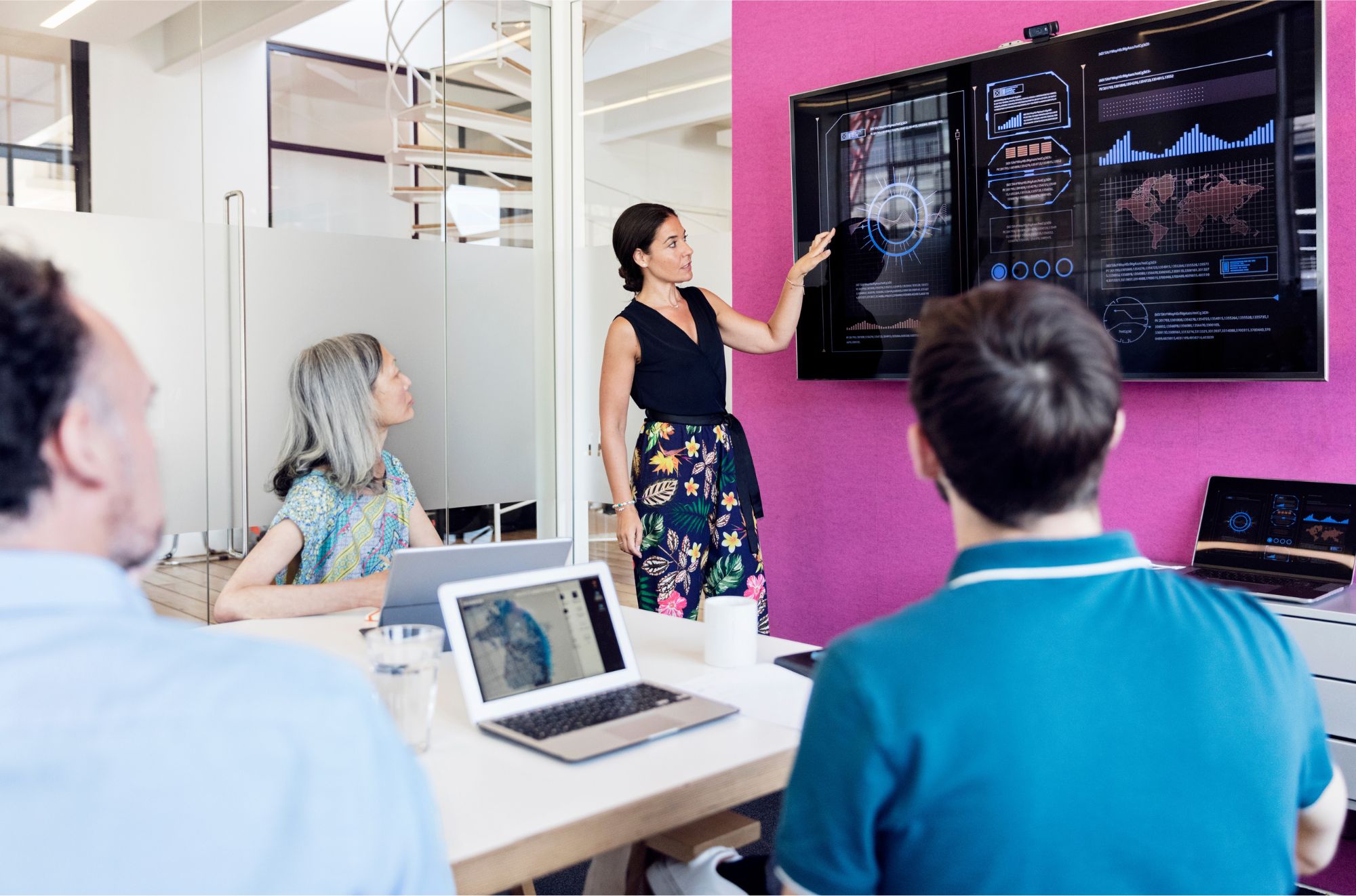 Group of people during a business presentation