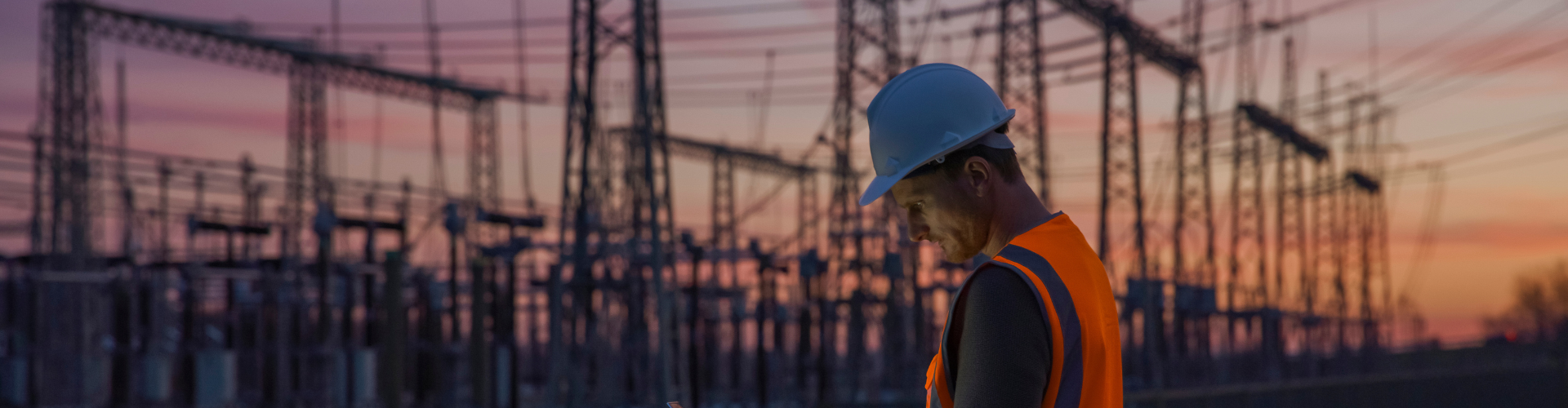 Engineer inspecting an electrical installation