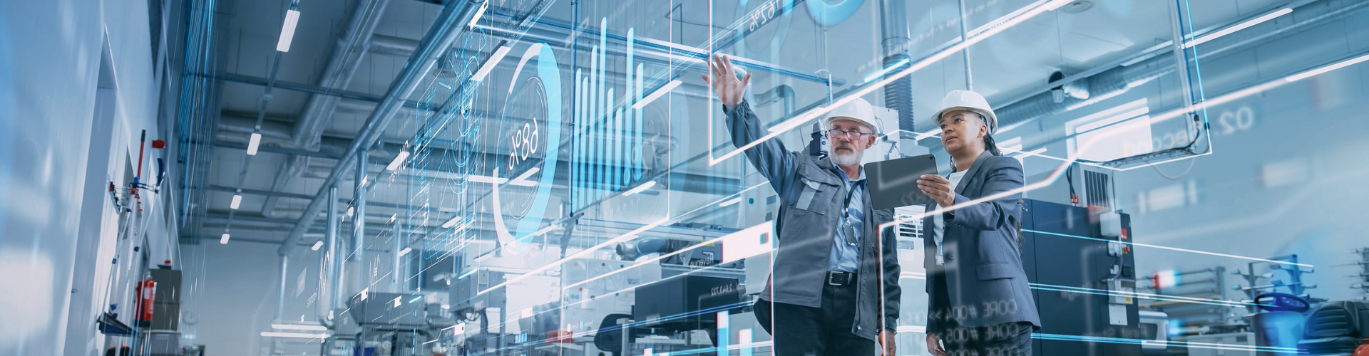 Workers at a data centre