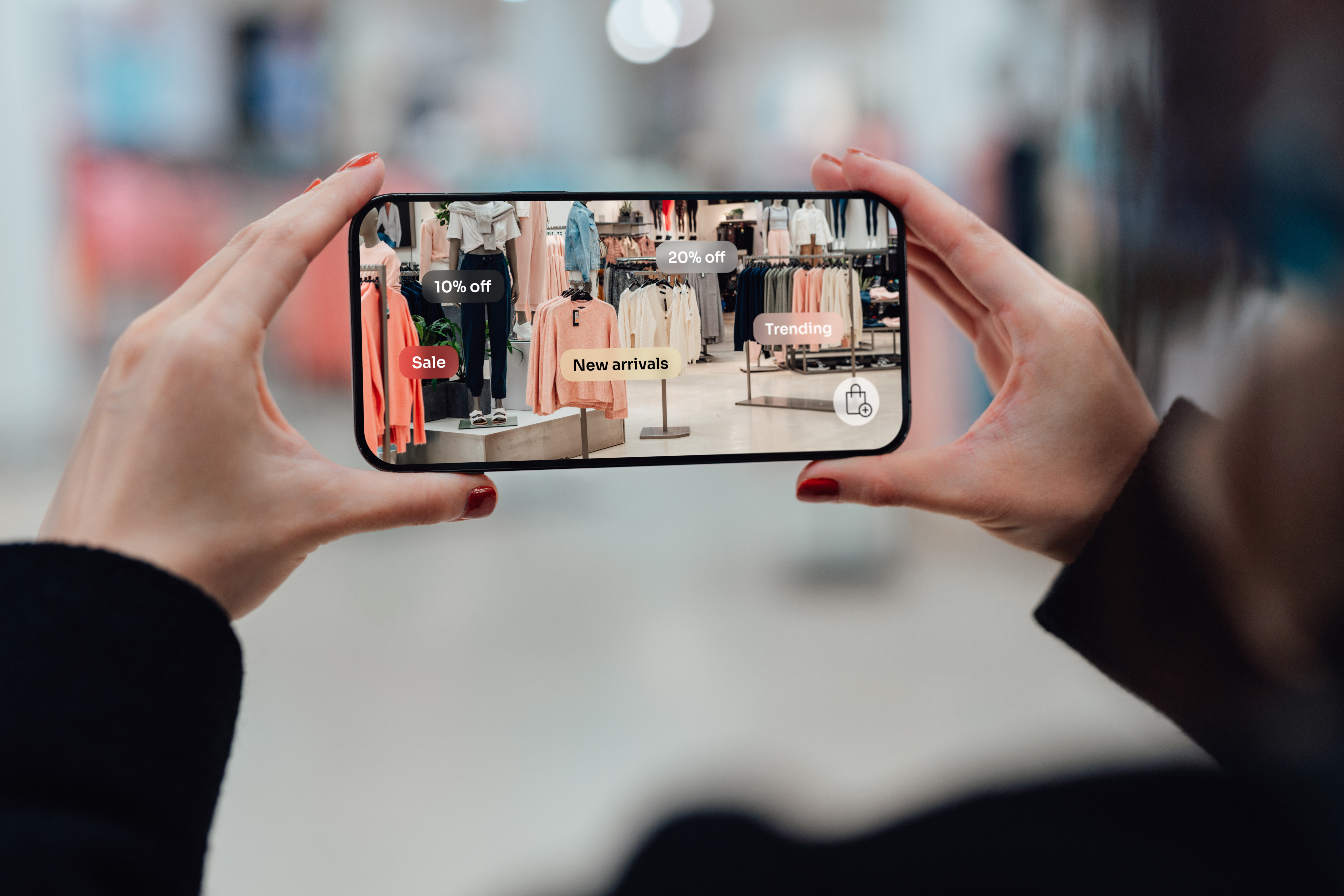 Hybrid shopping experience on a mobile