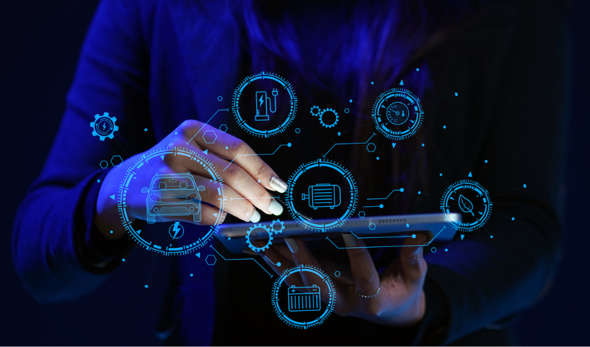 Person using a tablet