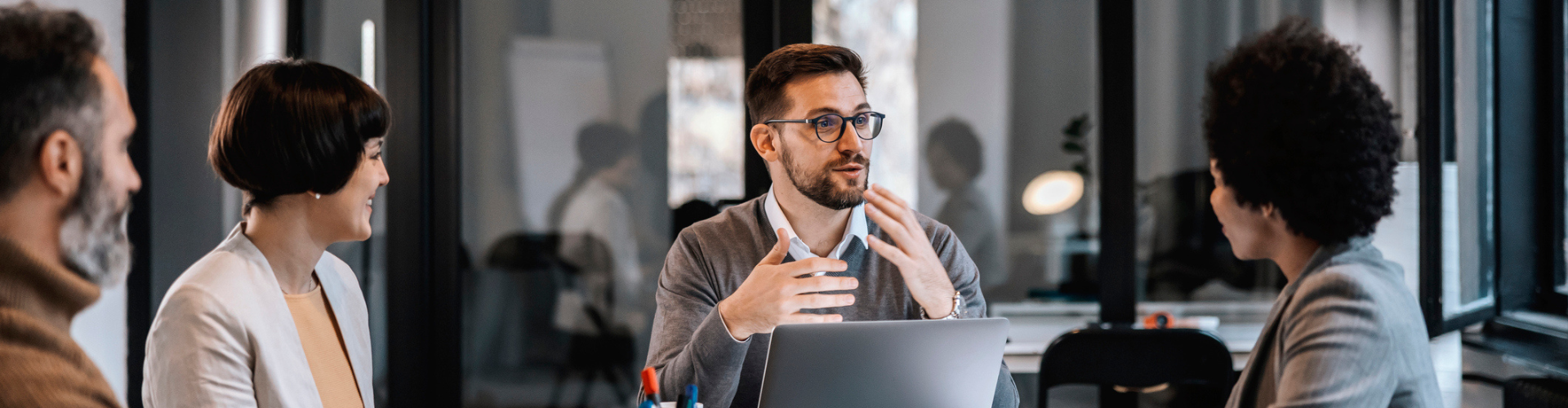 People in a business meeting