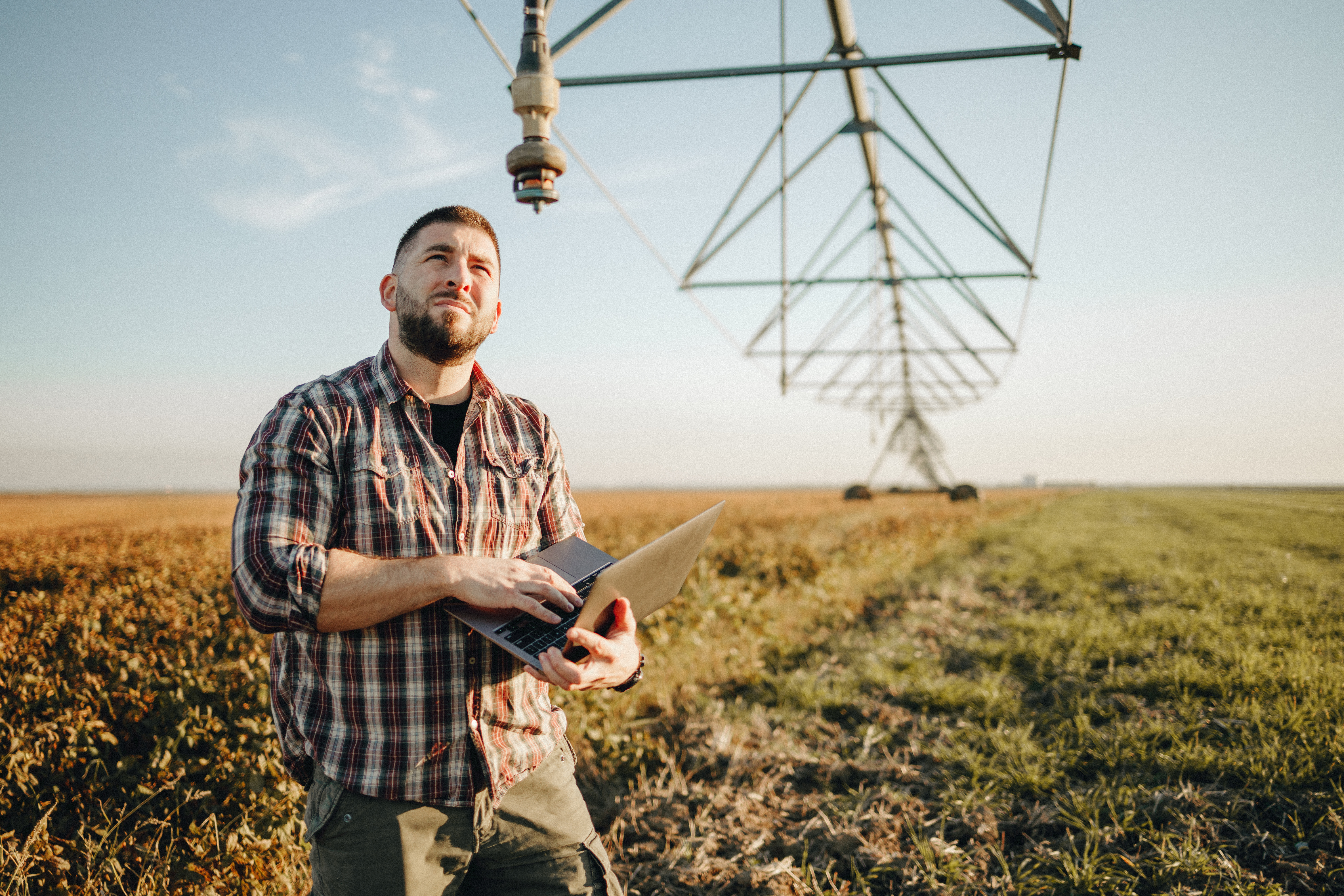 Man inspecting an electrical installation