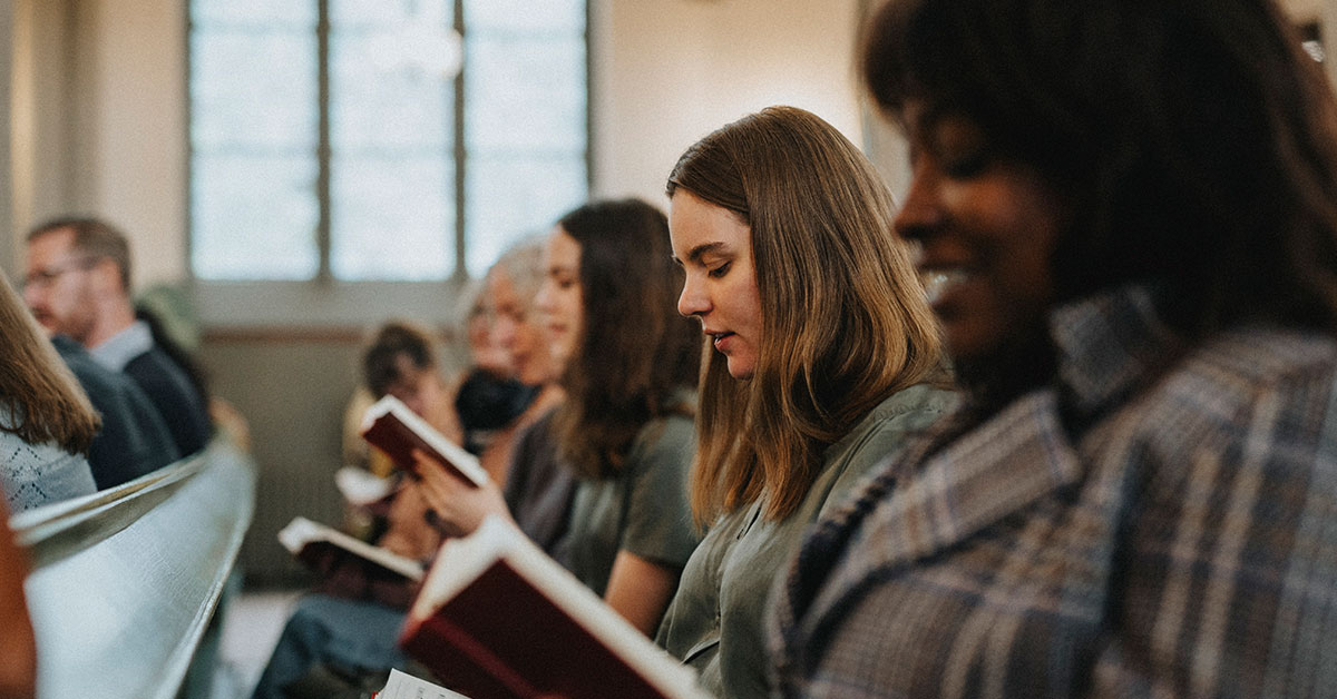 People in a church