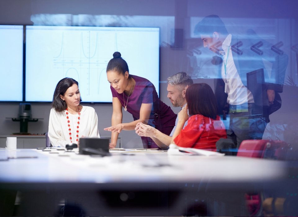 Group of people having a business meeting