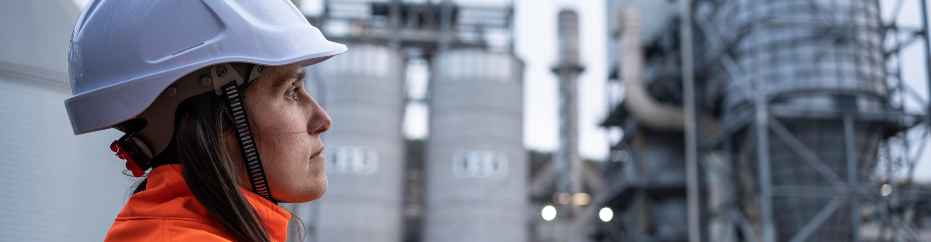 Woman at a gas facility