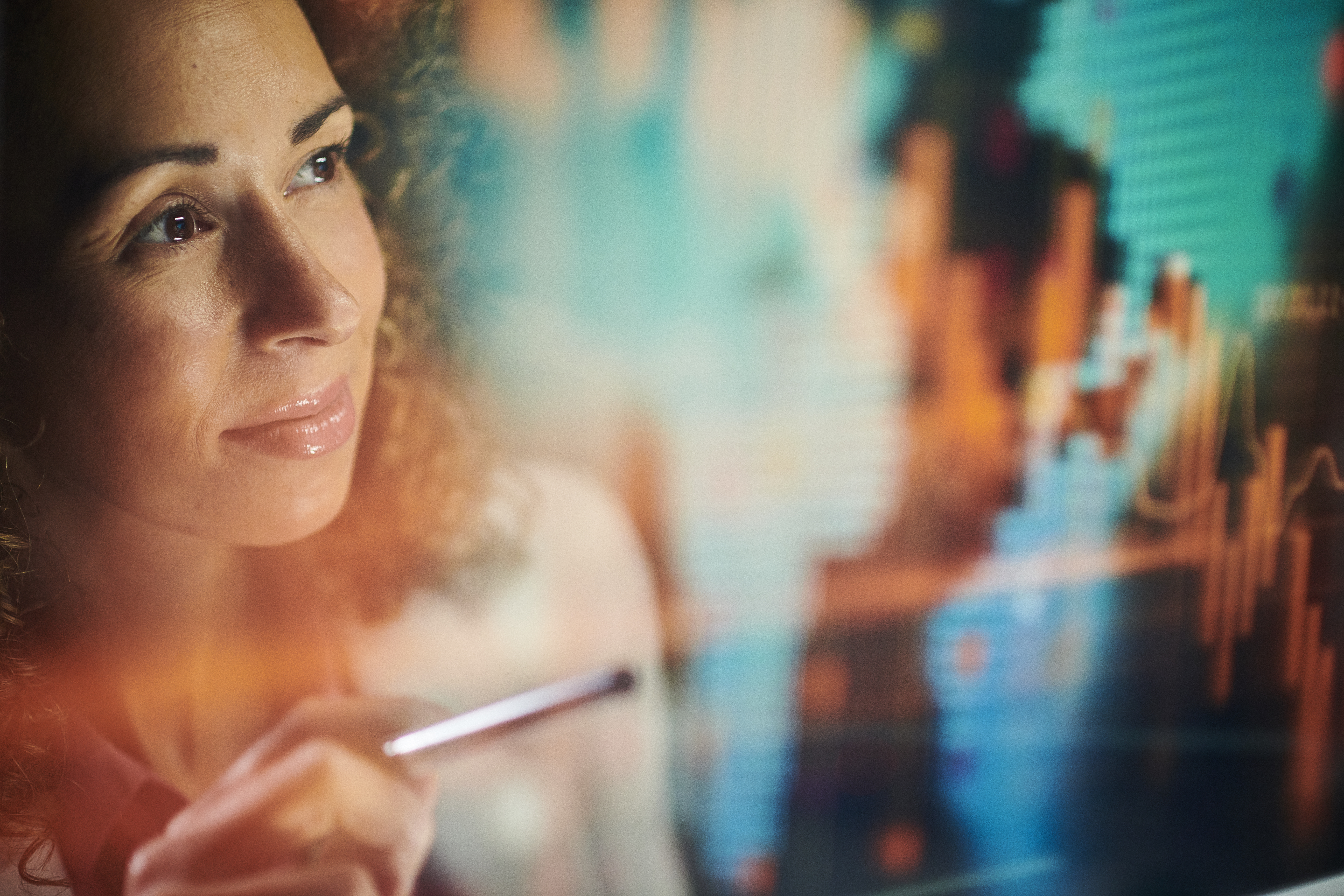 Trader looking at graph