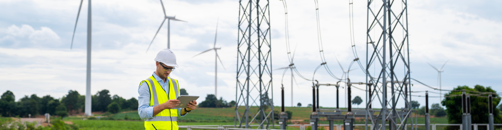 Worker at an electricity facility
