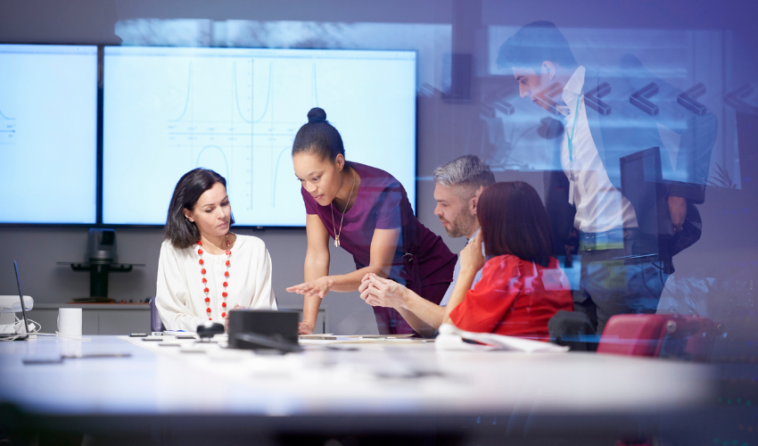 Group of people having a business meeting