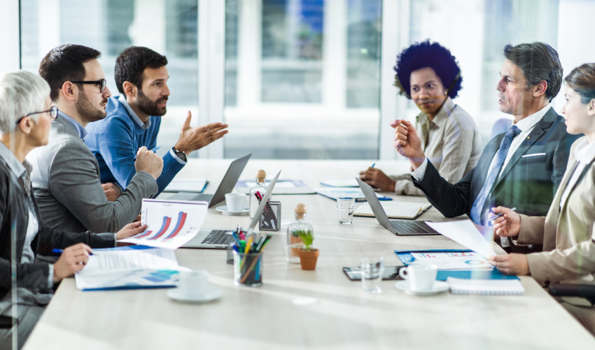 Businesspeople in a meeting