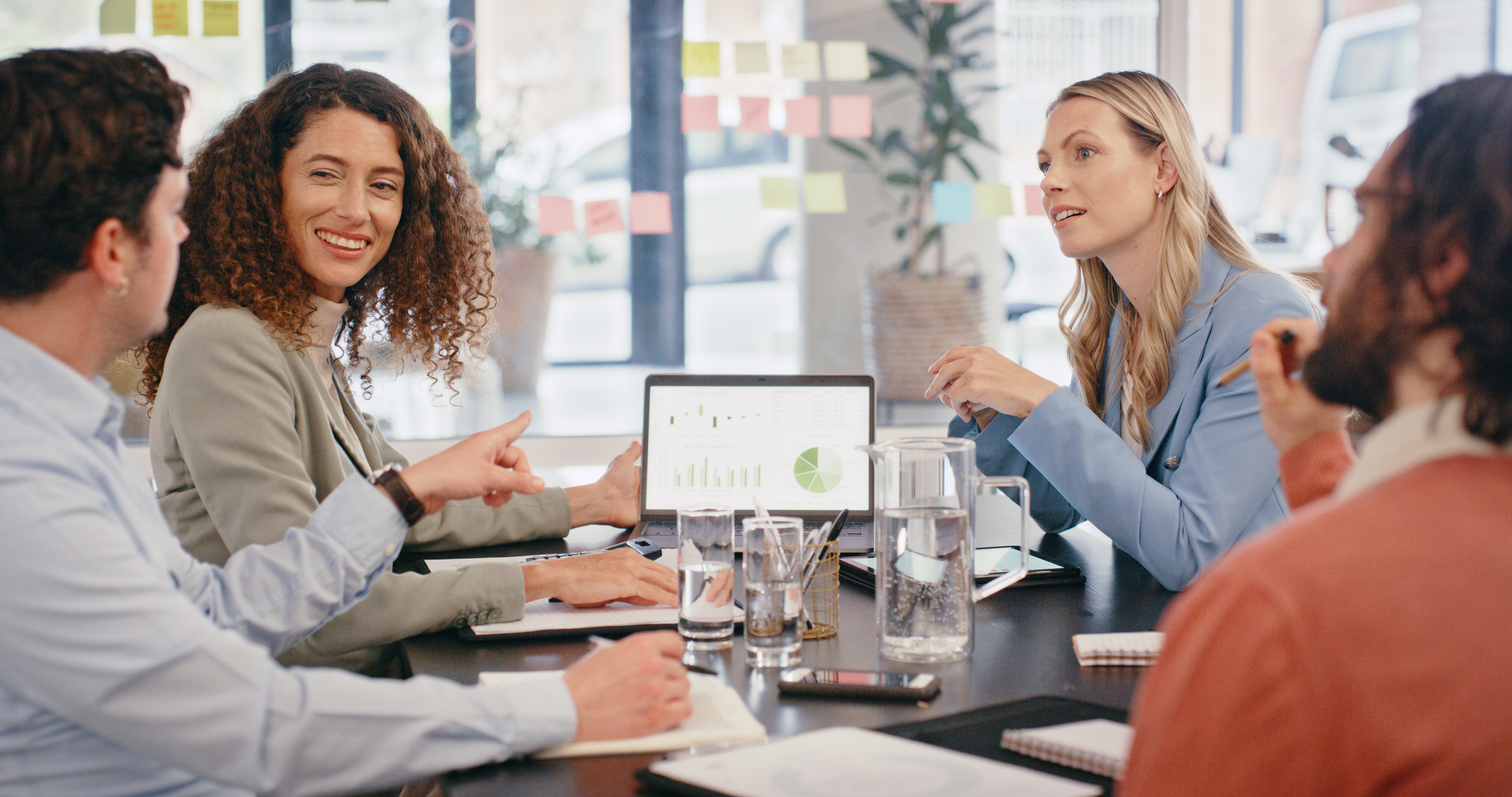 Group of people in an office meeting