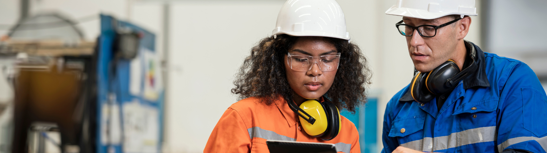 Two engineers working together