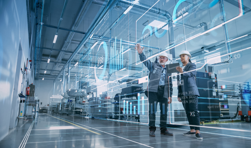 Workers at a data centre