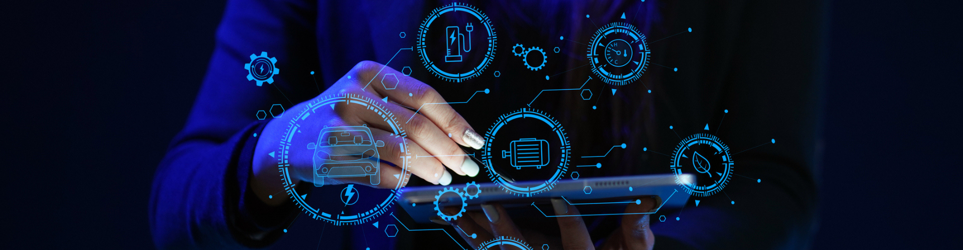 Person using a tablet