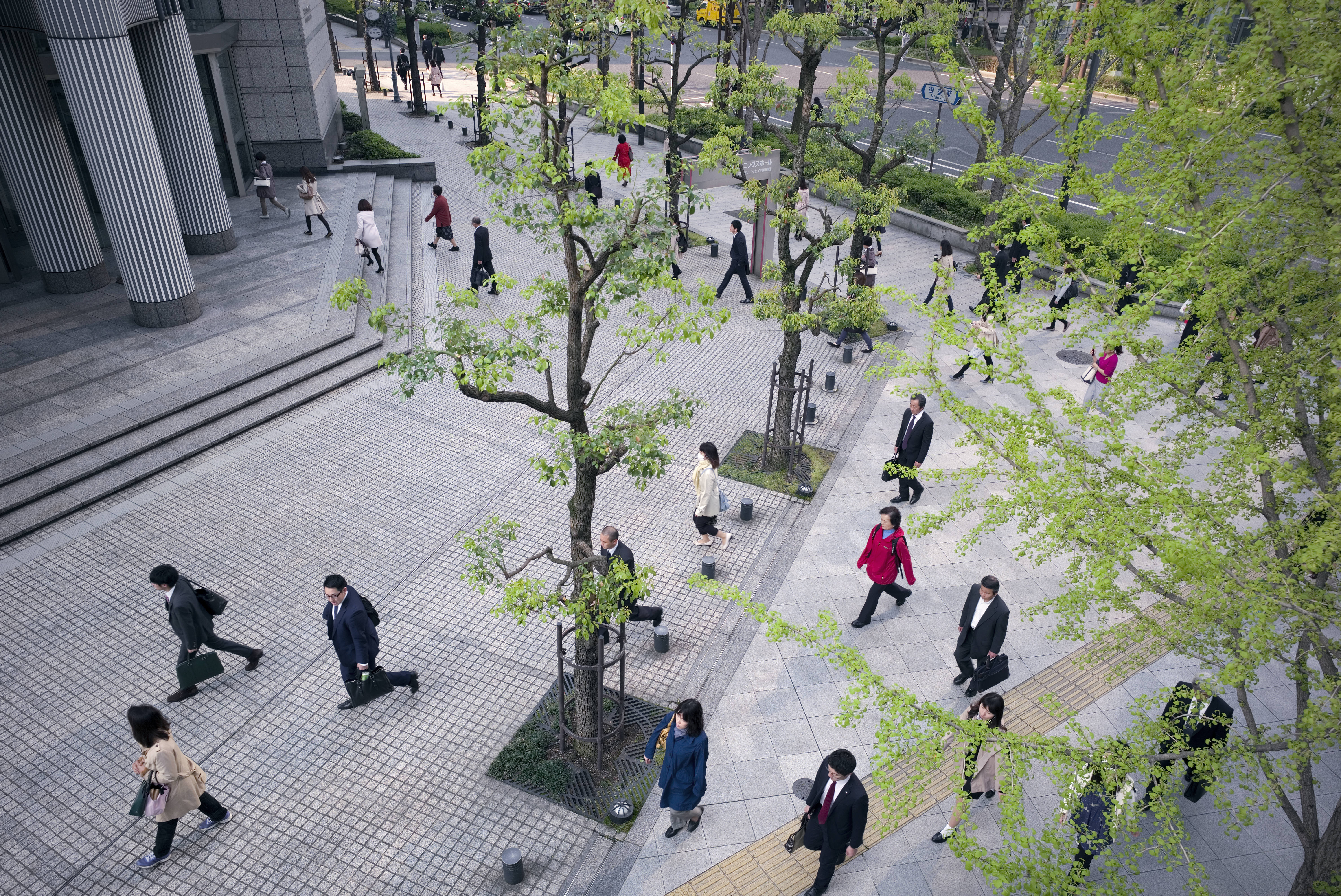 Business people going to work