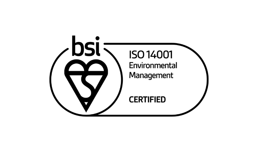 BSI Kitemark logo: ISO 14001 Environmental Management Certified