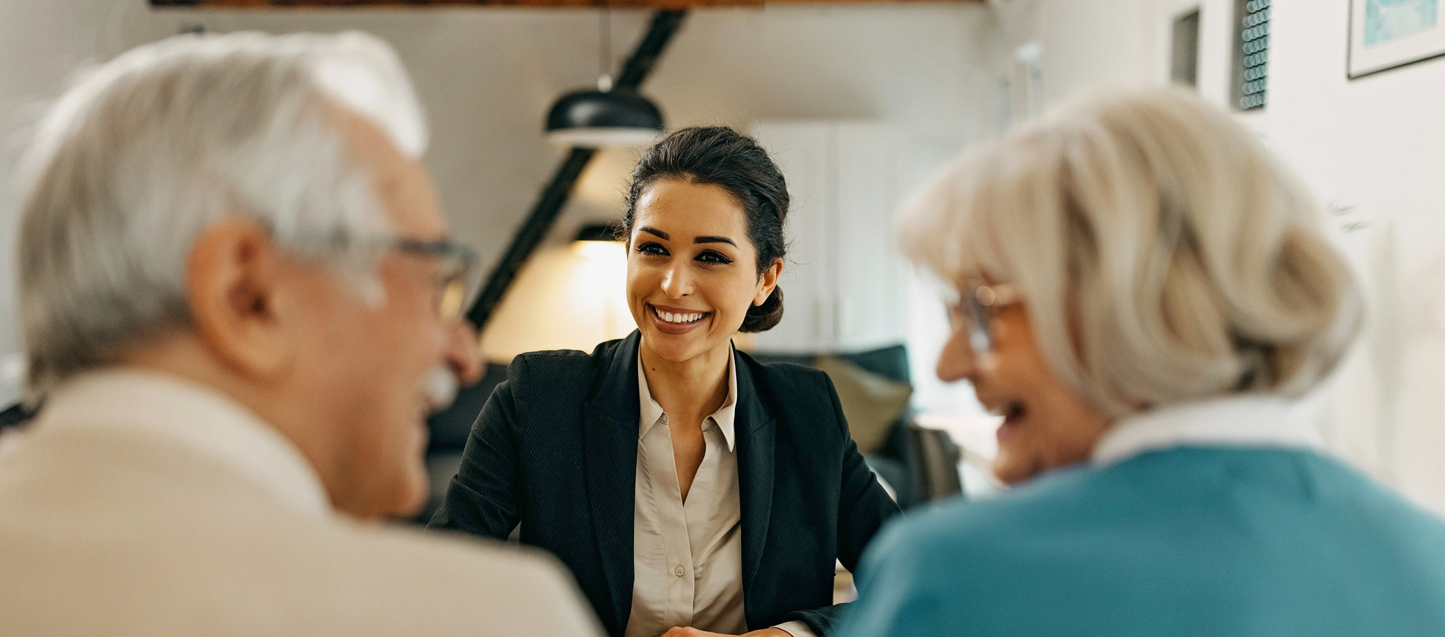 advisor with retired couple