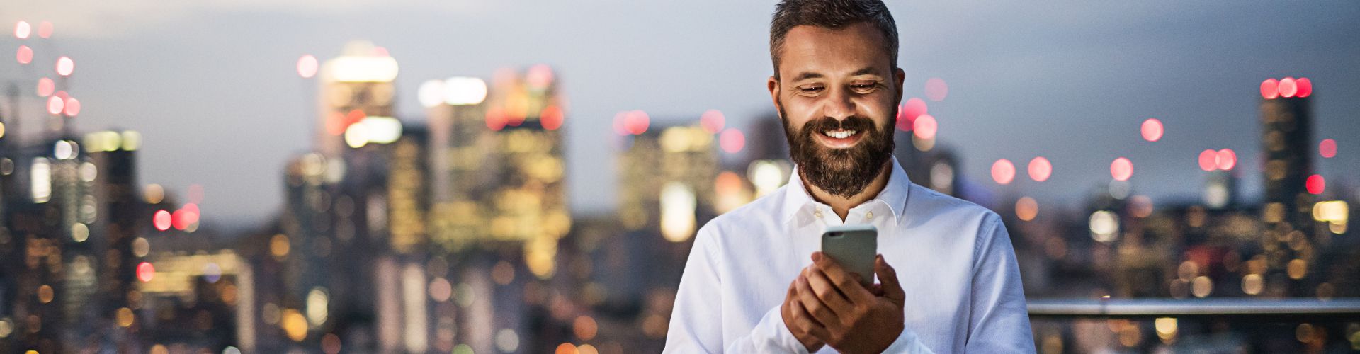Man looking at his mobile