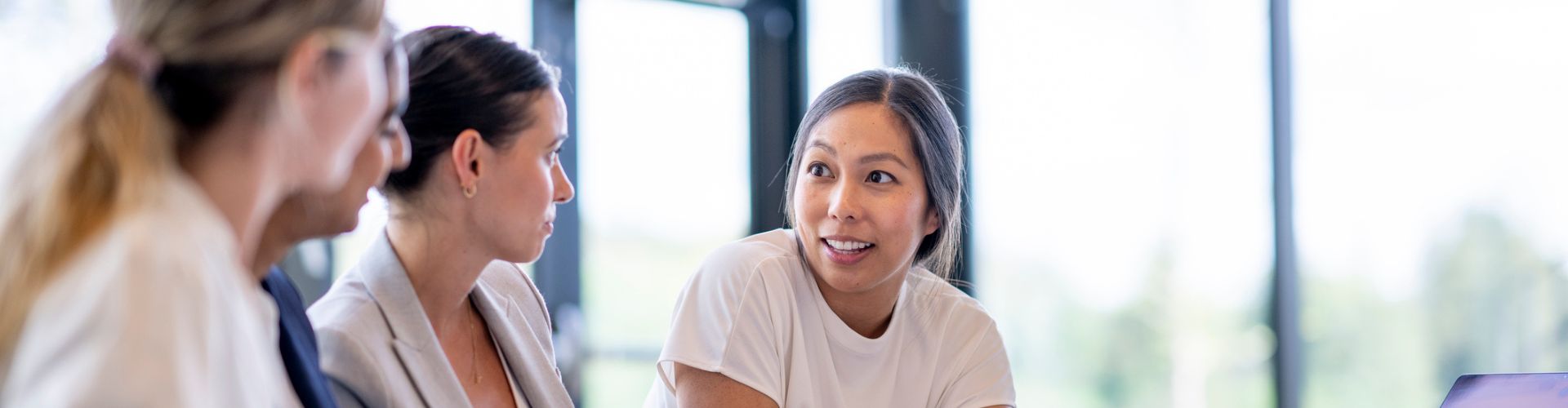 Group of women having a meeting 