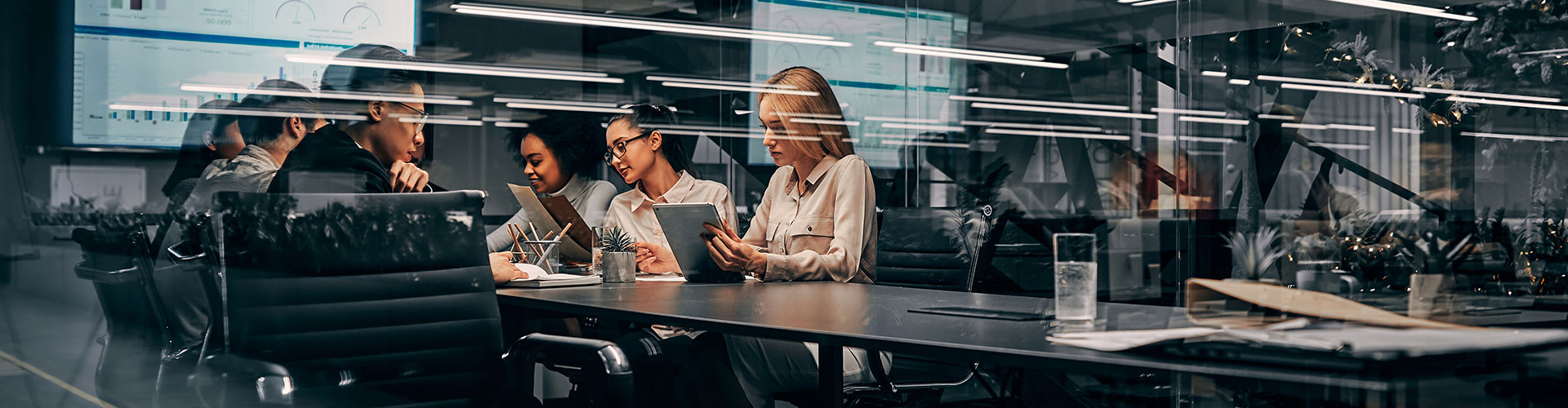 Group of people in a business meeting