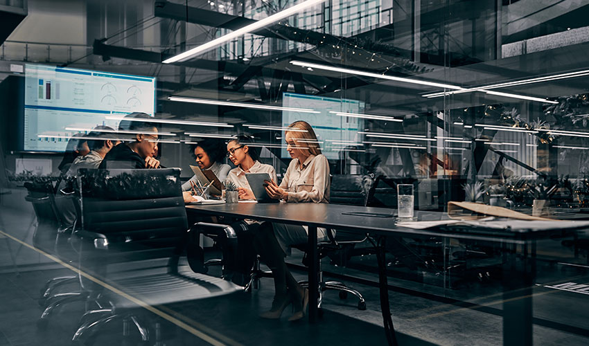 Group of people in a business meeting