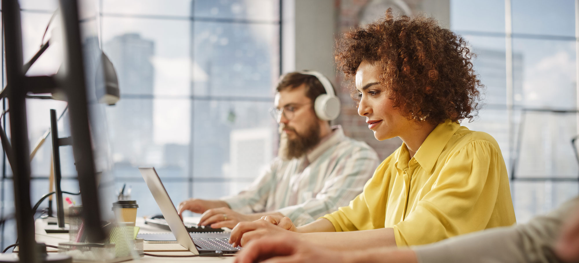 People working in an office