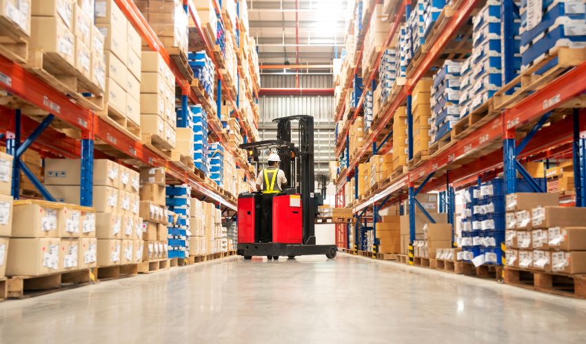 Man working in a warehouse