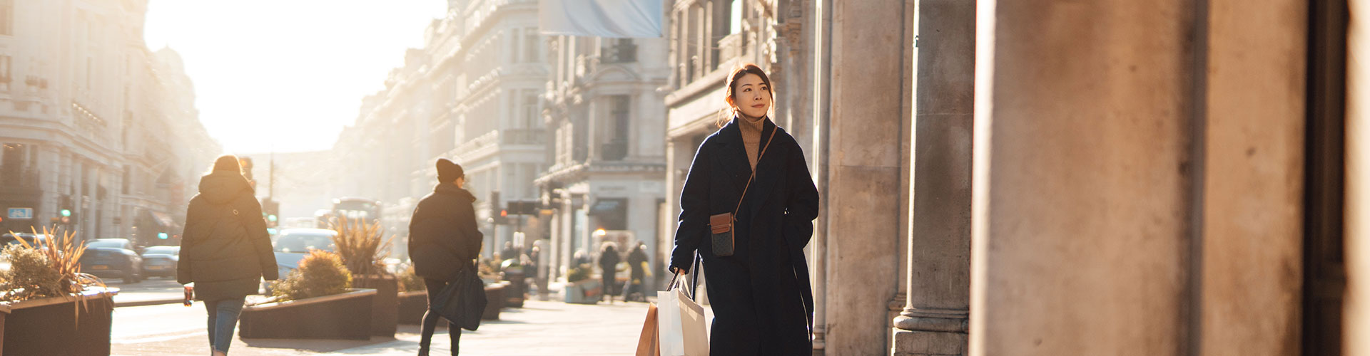 People walking in a city