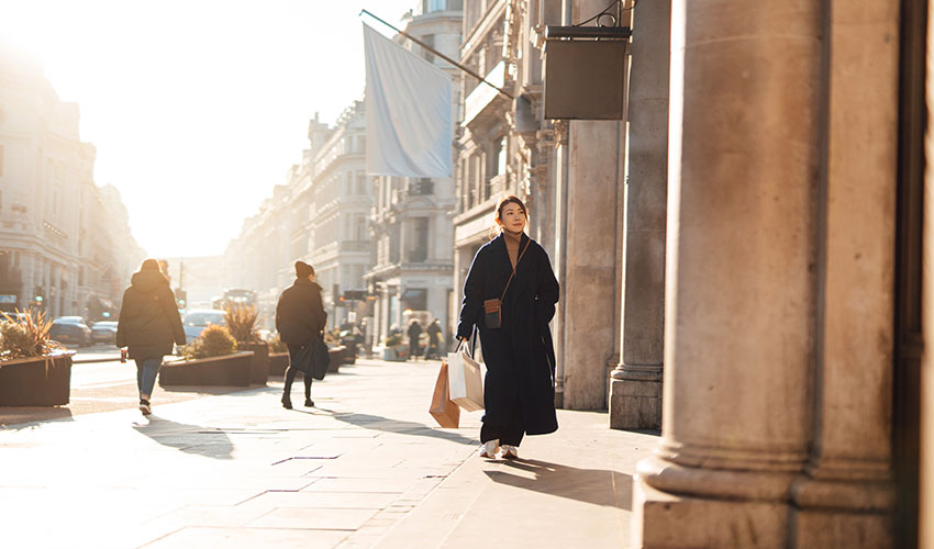 People walking in a city