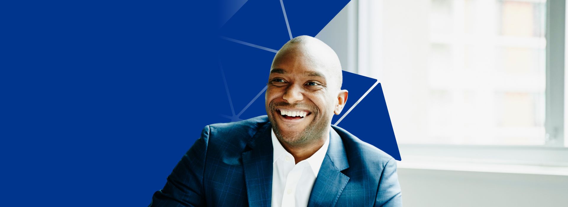Businessman smiling in an office