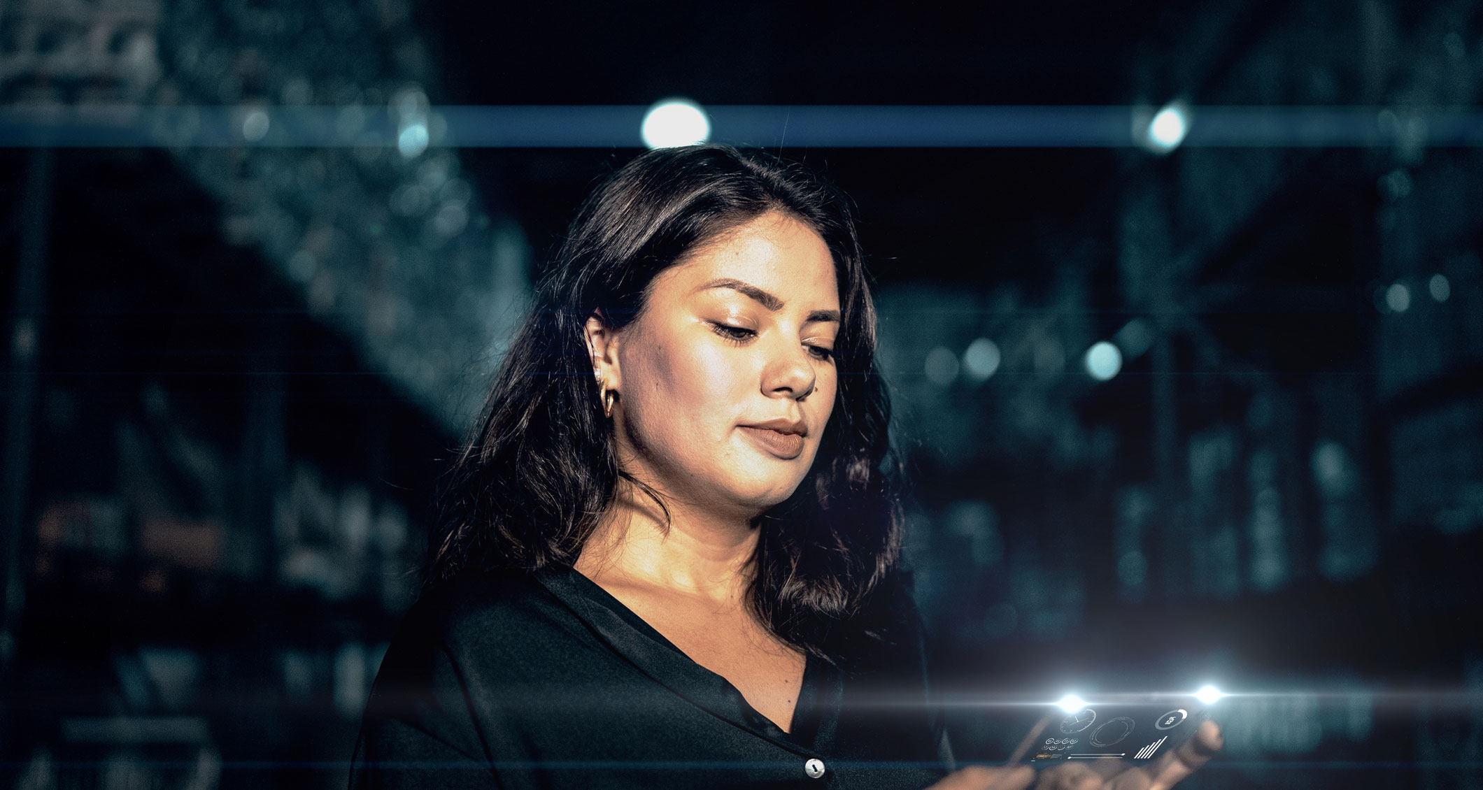 Woman using her smartphone