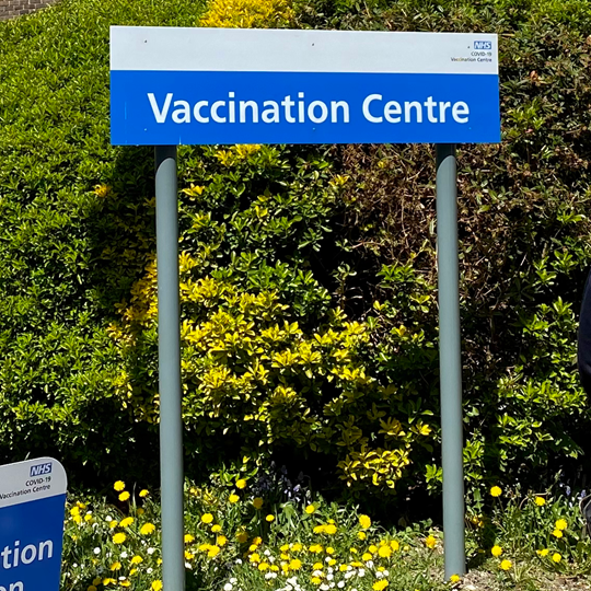 An NHS Vaccination Centre