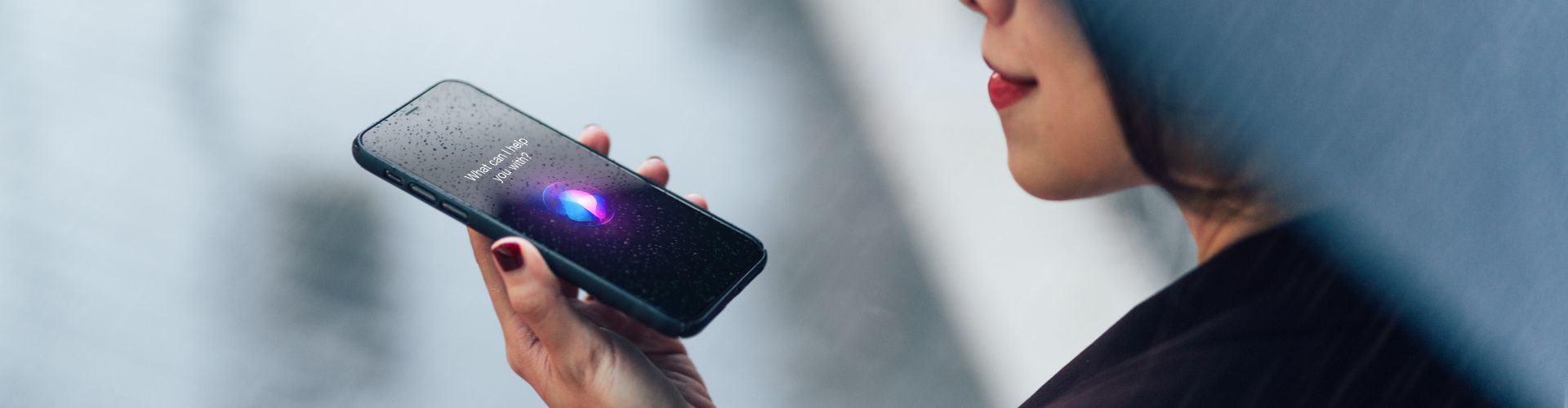 Woman using AI on mobile