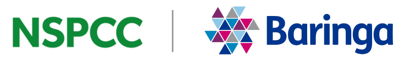 NSPCC logo alongside Baringa