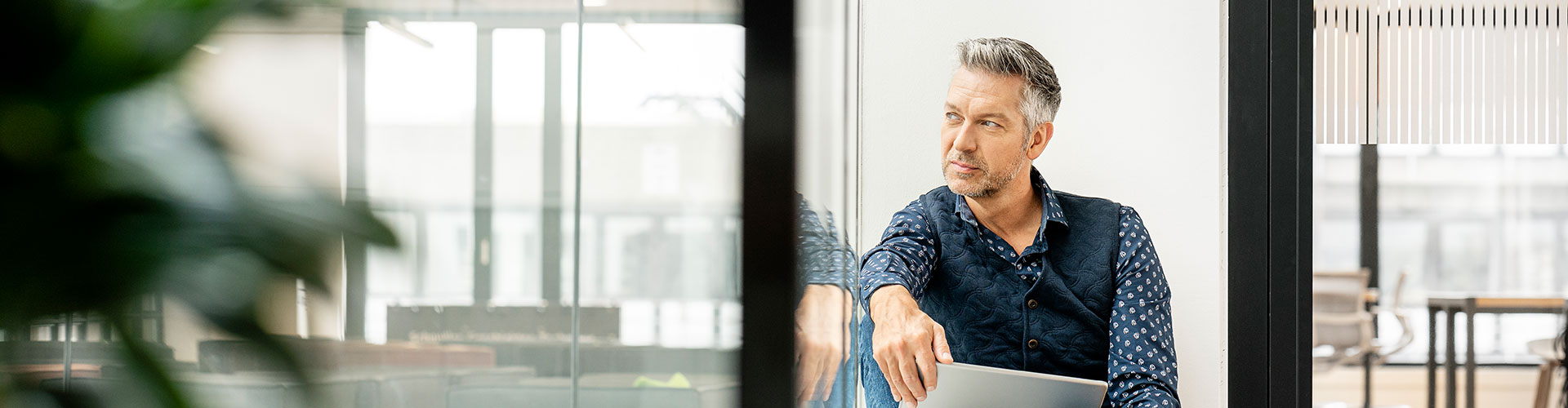 Man sitting at a desk