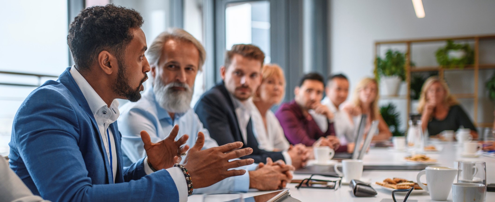 People in a board meeting