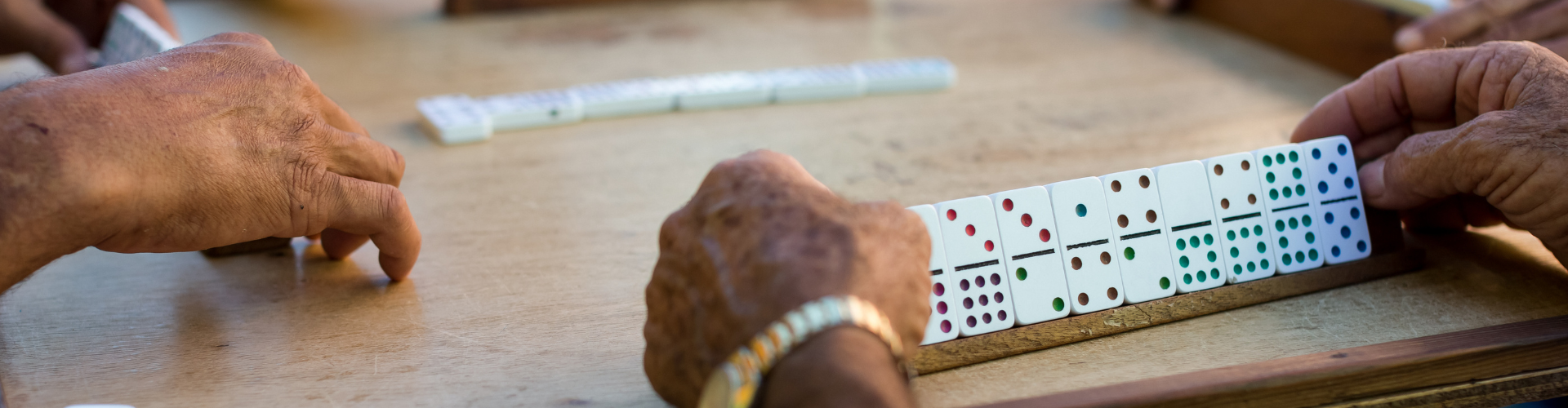 Men playing dominoes
