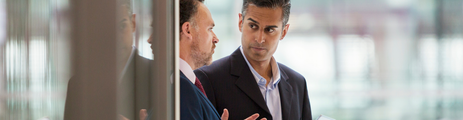 Business men talking