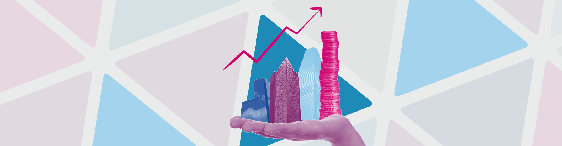 Baringa brand banner with hand holding stocks