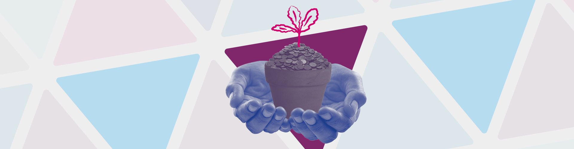 Baringa brand with two hands holding a pot