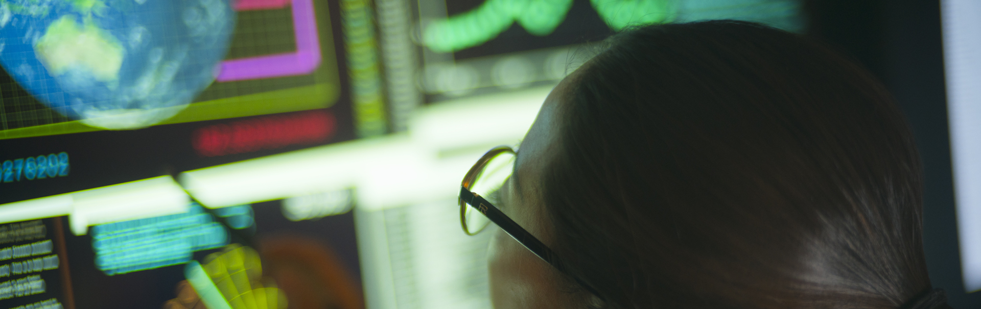  A person looking at the globe on their computer screen