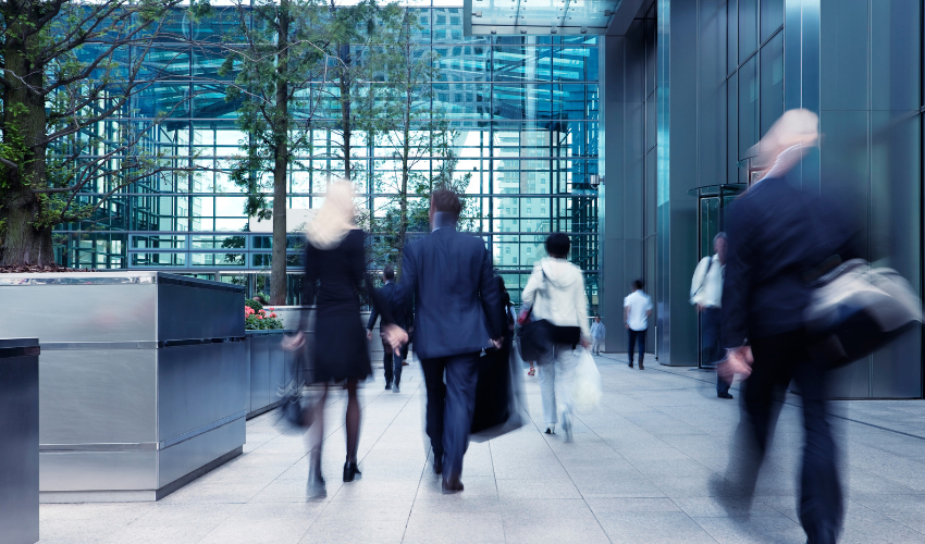 Business people in city