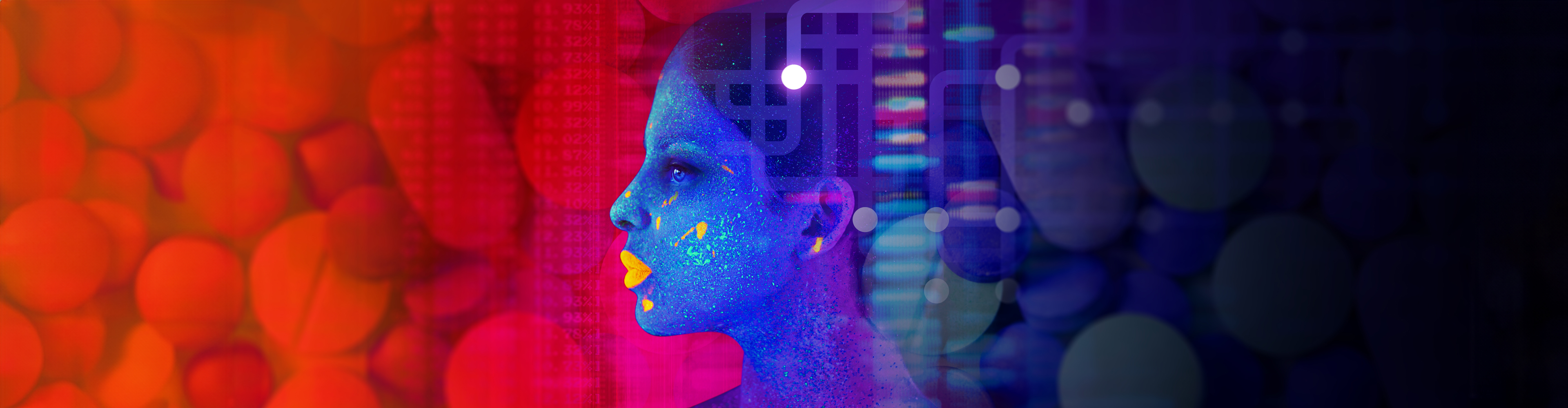 Woman's face in profile