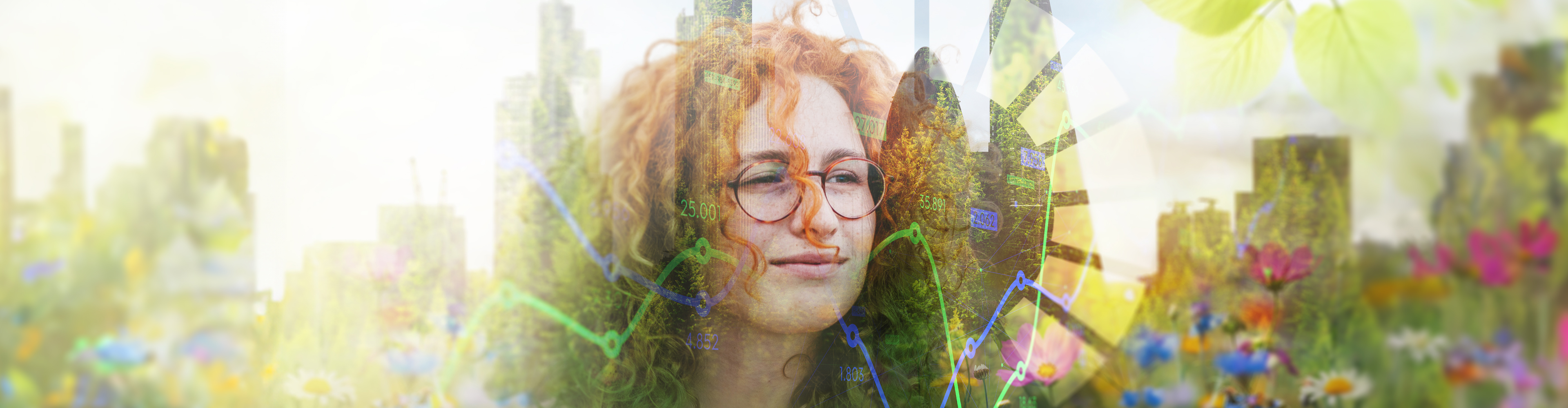 Woman with curly hair