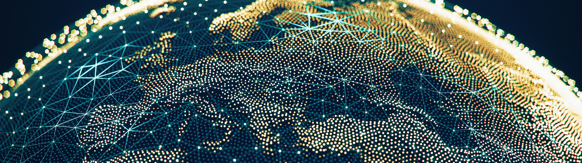 A computer rendering of the illuminated Earth