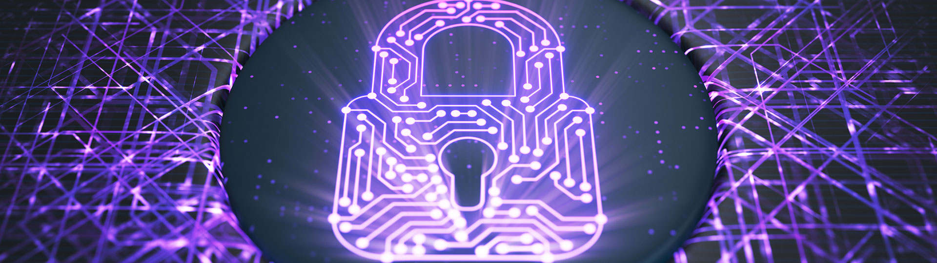 A padlock made out of neon lights