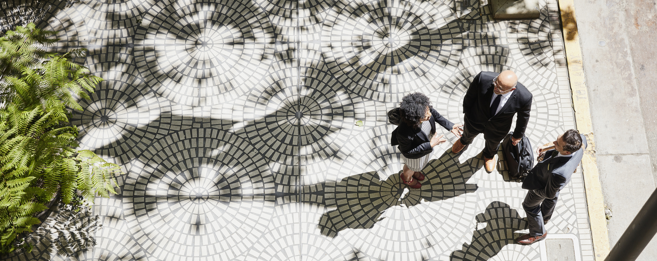 business people meeting outdoors