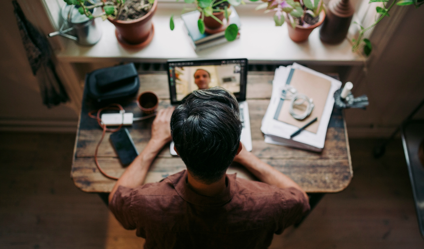 Man working from home
